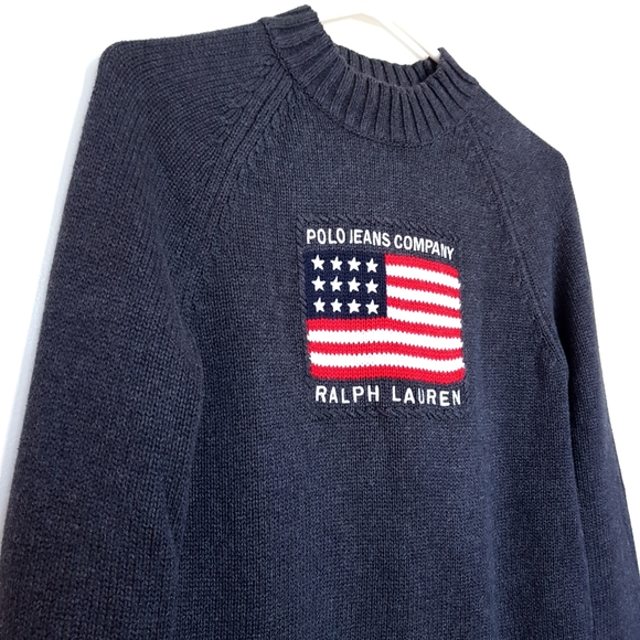 SOLD - Ralph Lauren Polo American Flag Sweater - Picture 4 of 9